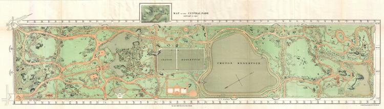 1870_Vaux_and_Olmstead_Map_of_Central_Park,_New_York_City_-_Geogr
